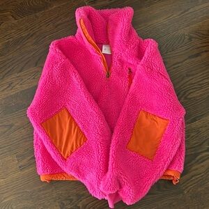 Starfit Fleece quarter zip jacket size S/M hot pink